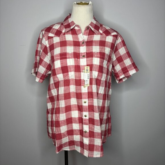 Ariat - Relaxed Fit Red & White Gingham Shirt - Picture 1 of 4